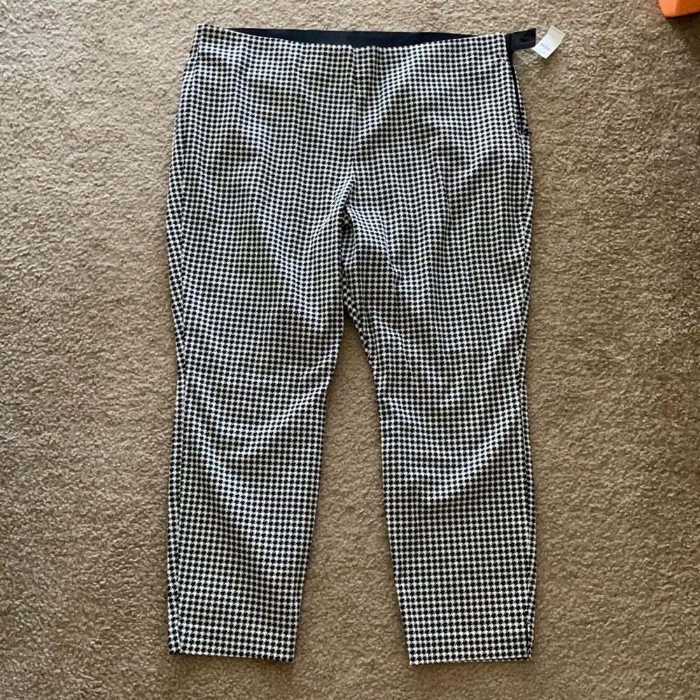 High-Waisted Super Skinny Ankle Pants Houndstooth